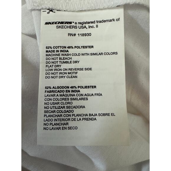 BOBS Skechers Peek A Cat Rainbow Baseball Tee Small NWOT White Black 3/4 Sleeve - Picture 9 of 14